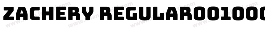 Zachery Regular001000字体转换